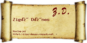 Zigó Dénes névjegykártya